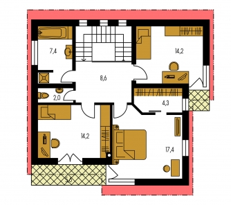 Mirror image | Floor plan of second floor - TREND 271